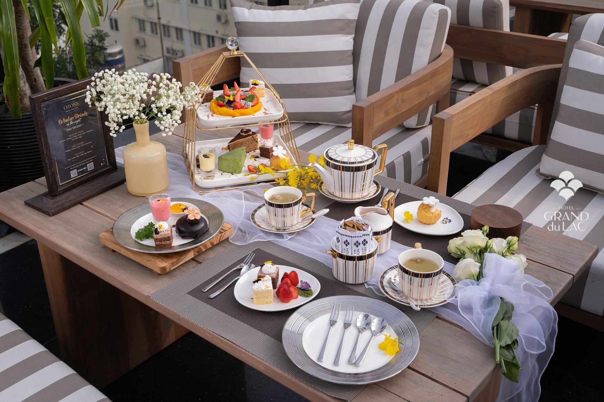 Grand Hotel Du Lac هانوي المظهر الخارجي الصورة Afternoon tea